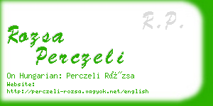 rozsa perczeli business card